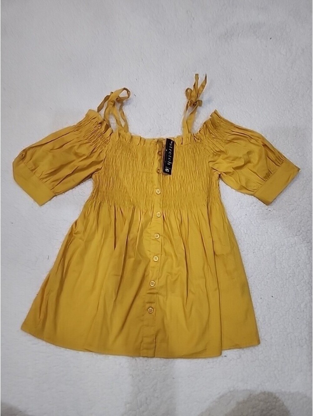 Iky & Me Stretch Women Off Shoulder Lace Mini Dress, Yellow, Size M Bangladesh